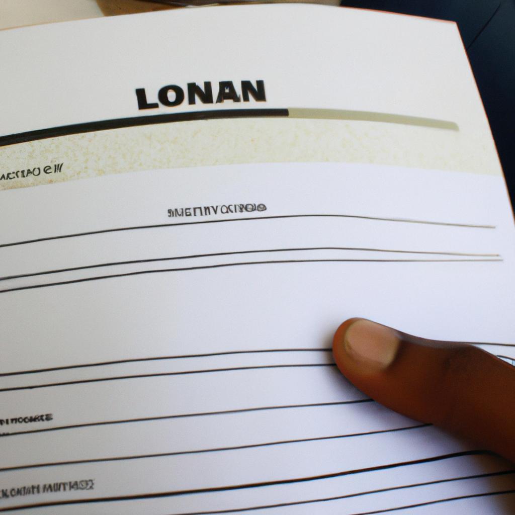 Person holding loan application form